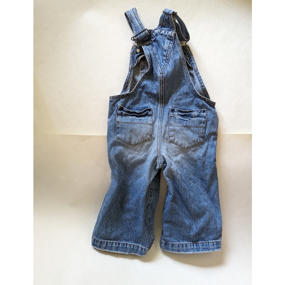 Vintage Polo Ralph Lauren cotton denim overalls toddler size 24 months wide leg - Picture 7 of 9